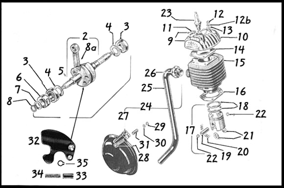 Krumtap - Cylinder - Stempel - Udstødningsanlæg