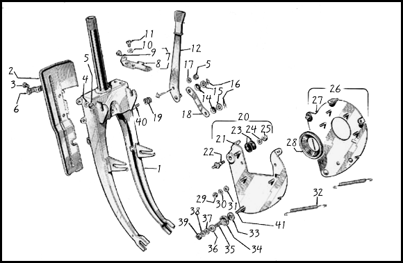 Forgaffel - Motorophæng